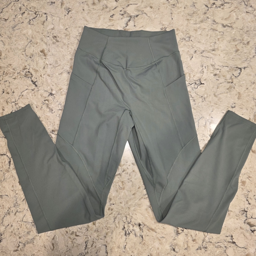 Whitney Simmons Gymshark Leggings in Sage Green